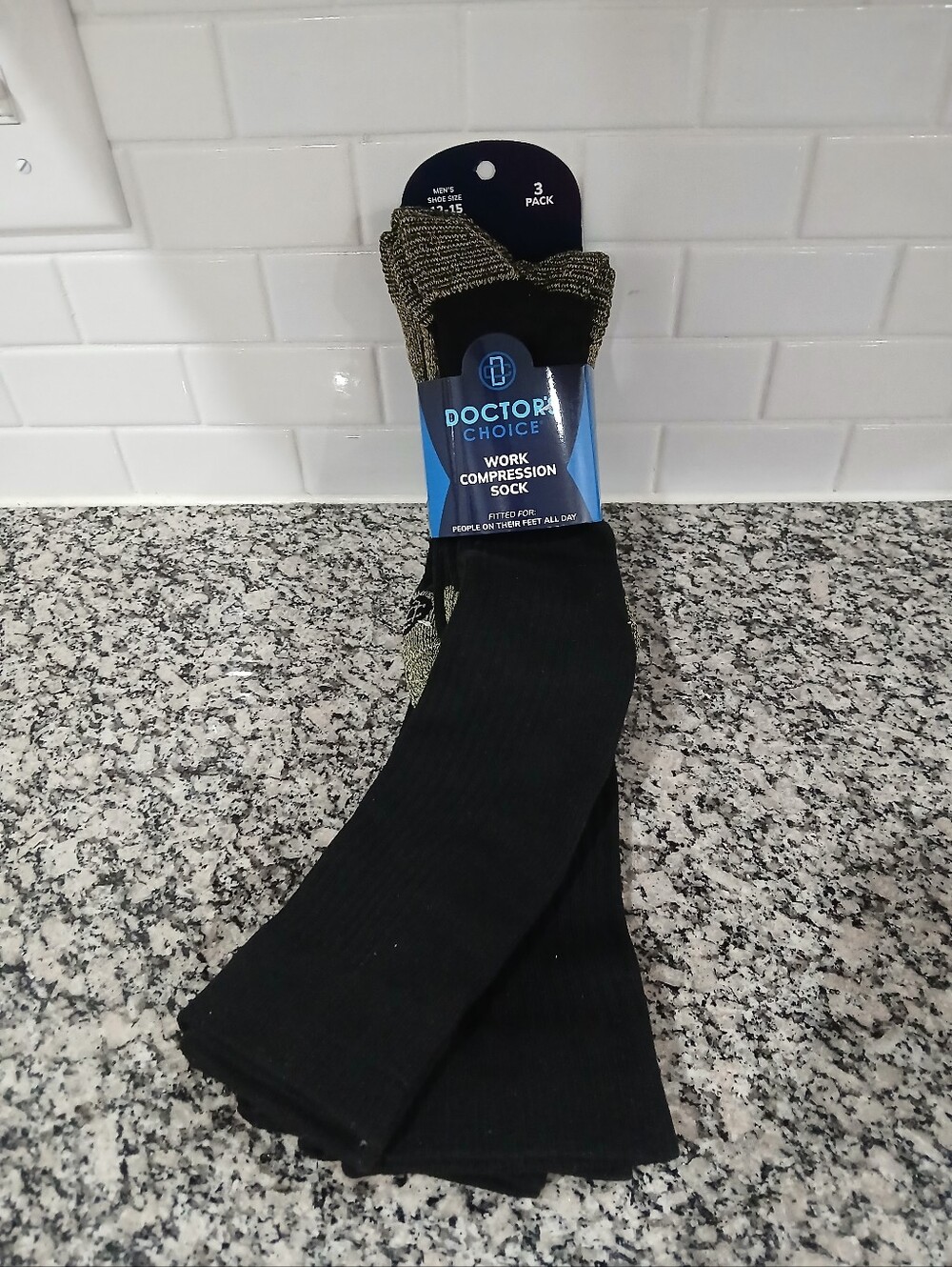 Doctors Black Compression Socks - 3 Pack